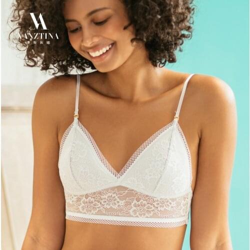 VANZTINA Sexy Bra straps U Backless Lace trim Wireless Soft Cup brassiere Women Invisible Thin Cup Underwear women lingerie