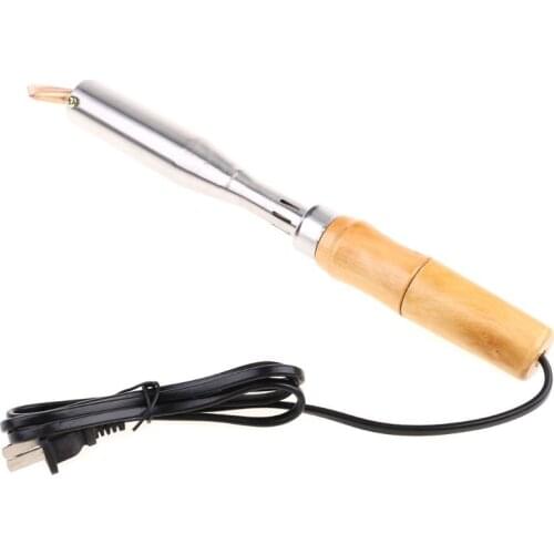 220V Heavy Duty Electric Soldering Iron 75W 100W 150W 200W High Power Soldering Iron Chisel Tip Wood Handle Wholesale