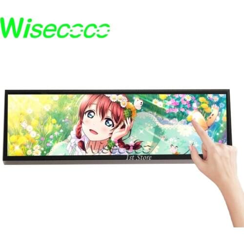 Wisecoco 14 Inch 4K 3840X1100 DIY IPS LCD Monitor Gaming Console Panel Dengan 60Hz Controller Board Raspberry pi Display