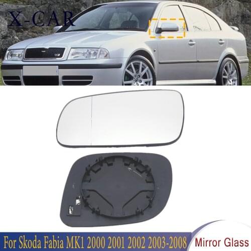 X-CAR Left Right Car Door Heated Mirror Glass Car Styling For Skoda Fabia MK1 2000 2001 2002 2003 2004 2005 2006 2007 2008