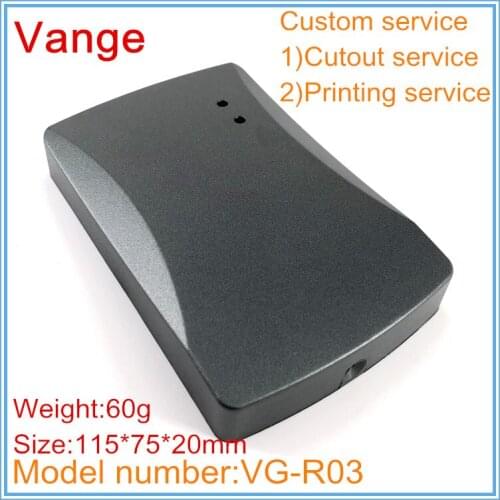 1pcs/lot mould extrusion box diy 115*75*20mm ABS plastic enclosure case chassis deep grey for access control equipment
