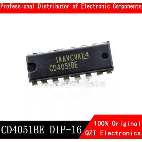 10PCS CD4051BE DIP16 CD4051 DIP 4051BE DIP-16 new and original IC
