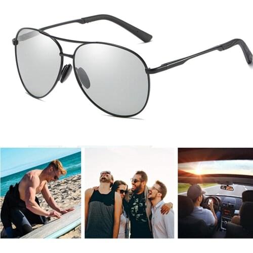 2021 Fashion Mens Polarized Night Vision Sunglasses Round Cheap Driving Glasses