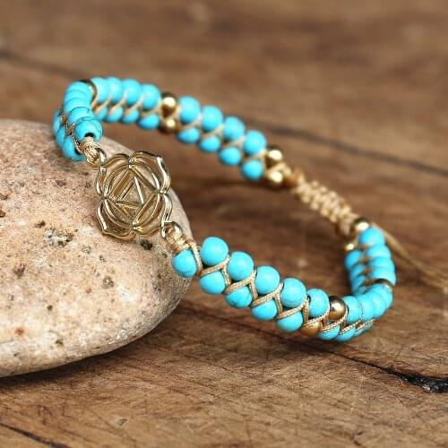 4mm Beads Handmade Bracelet Stainless Steel Chakra Charm Bracelets Yoga String Braided Bracelets Friendship Couple Bracelet