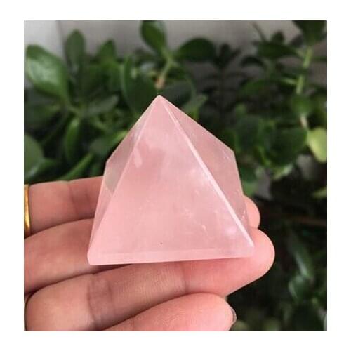 55g Beauty of the natural rose quartz crystal pyramid healing