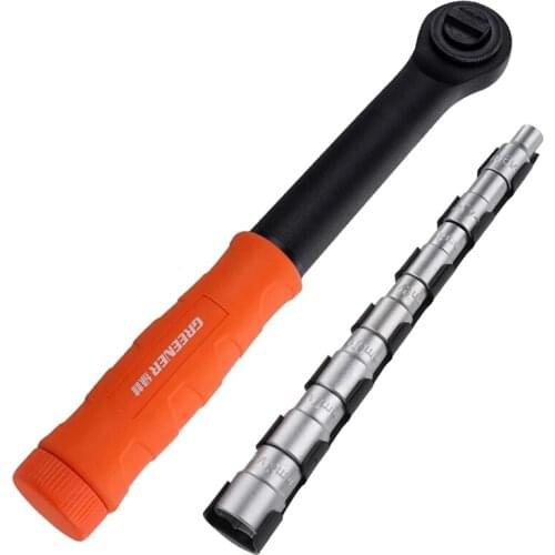 8Pcs Maintenance Car Repair Strong Professional Multifunctional Universal Fast Ratchet Socket Wrench Set Hexagon Sleeve