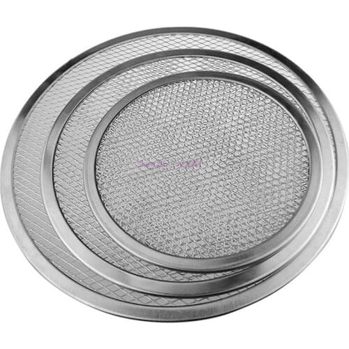 50Pcs/Lot 6"/8"/9"10"/12"/14" Aluminum Pizza Tray Metal Mesh Round Pizza Pancake Net Baking Pan Pizza Net Screen Baking Tools