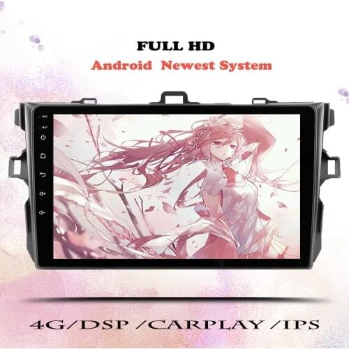9 Inch 2din Android 10.0 Car Radio Multimedia Player For Toyota Corolla E140/150 2008 2009 2010 2011 2012 2013 Stereo navigation