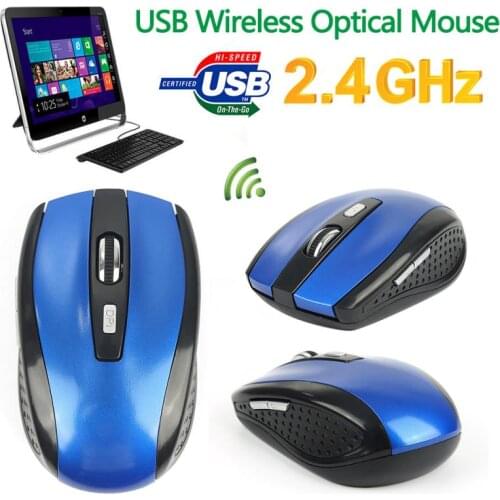 Wireless Optical Mouse 2.4GHz USB Optical Adjustable Receiver Computer Mouse Ergonomic Mice Gaming Mouse For PC Computer Laptops