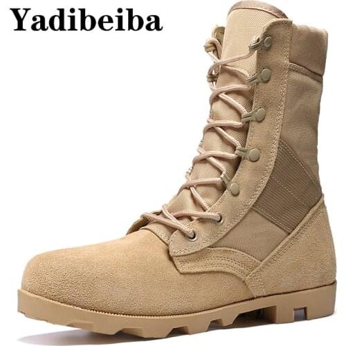 New Outdoor Military Boots Tactical Boots Mens Outdoor Desert Combat Boots Hiking Shoes Army Boots Male Shoes Adult Footwear