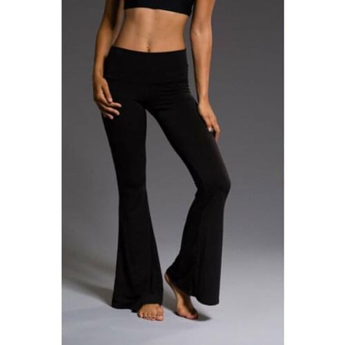 Summer Autumn Solid Elegant Trousers Bell-bottoms Pants High WaistedFlared Wide Pants High Waist OL Ladies pantalon femme