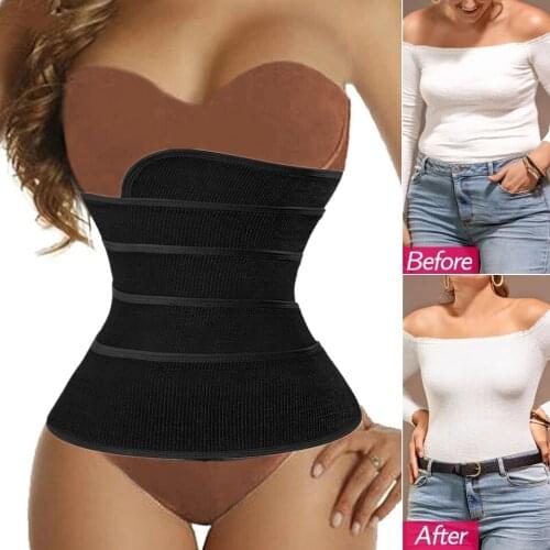 Long Torso Free Size Body Waist Trainer Short for Women Men Sweat Slimming Belt Wraps Weight Loss Sauna Belt Waist Support Fajas
