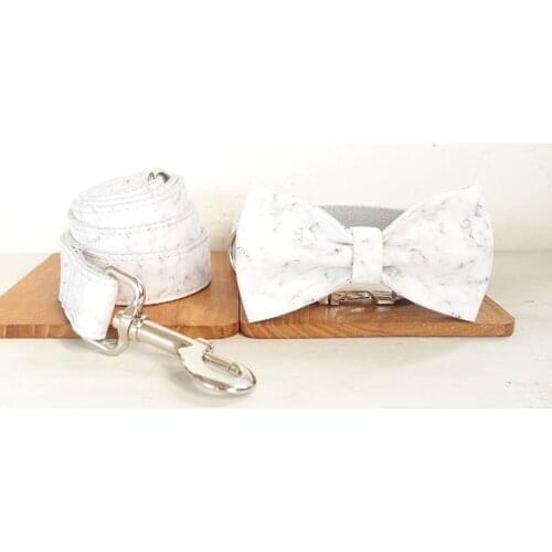 Nylon Dog Collar Marbling Personalized Pet Collar Lead Engraved ID Tag Nameplate Reflective for Small Medium Large Dogs Pitbull