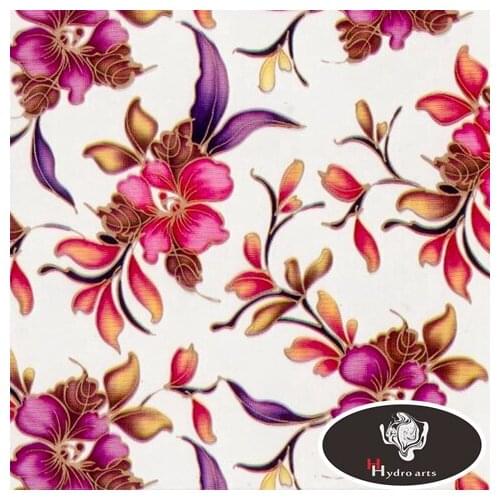 Graceful floral printing water transfer printing hydrographic film,50cm wide,water transfer film HYA-434
