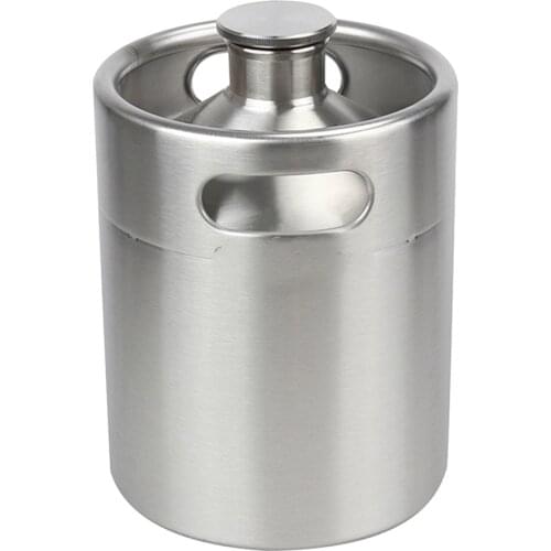 Stainless Steel 2L 4L 5L Keg Growler Pot Craft Beer Wine Drinks Home Brew