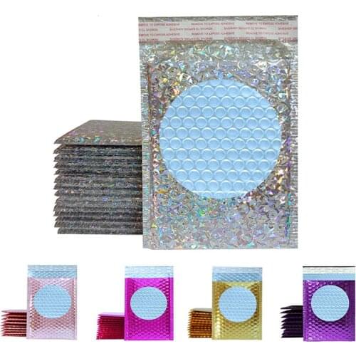50 PCS/Lot Different Colors Gold Plating Paper Bubble Envelopes Bags Mailers Padded Shipping Envelope Bubble Mailing Bag