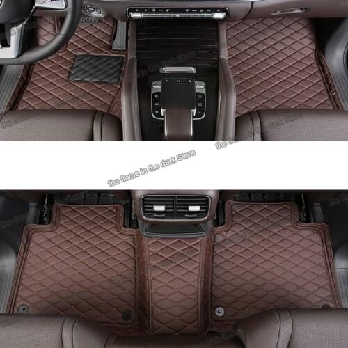 Leather car floor mats for mercedes benz GLE class 2019 2020 2021 2022 w167 accessories carpet gle350 gle450 gle53 styling coupe