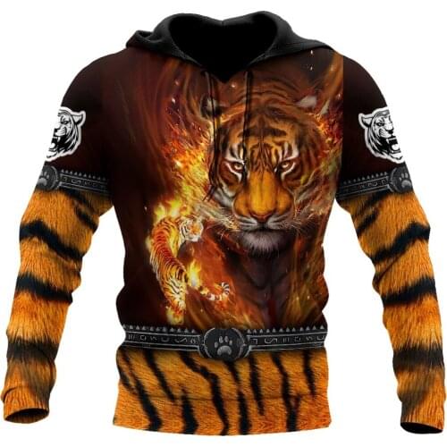 Beautiful Love Tiger 3D All Over Printed Unisex Deluxe Hoodie Men Sweatshirt Pullover Casual Jacket Tracksuit YK991