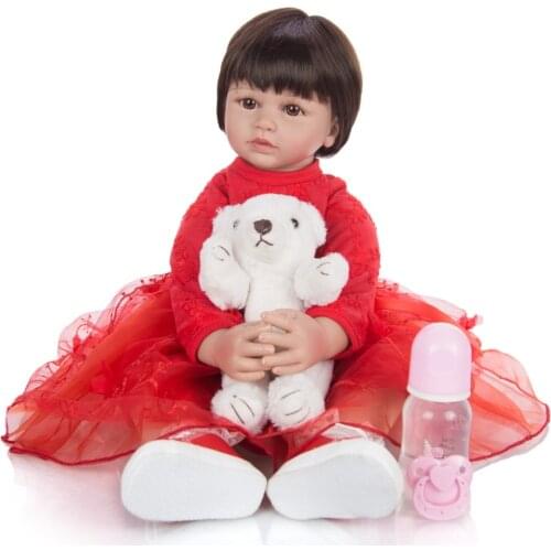 60cm Elegant Princess Toddler baby silicoen doll reborn Like Alive Bebe reborn Girls Bonecas Child Birthday Gift