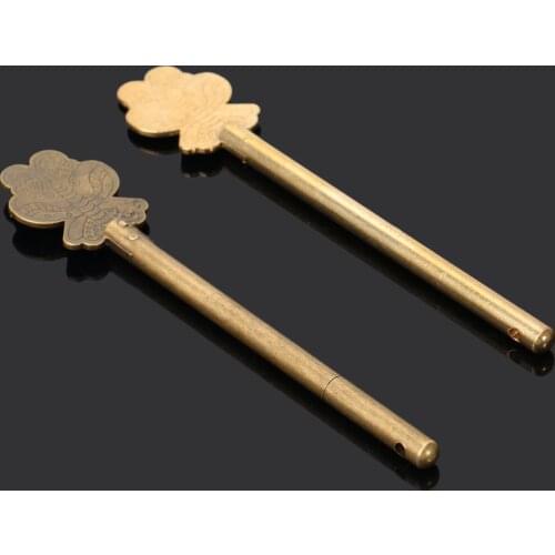 1pc Brass Locking Closure Pin Chinese Furniture Hardware Straight Lock Bolt Cabinet Door Trunk Box Latch 118mm