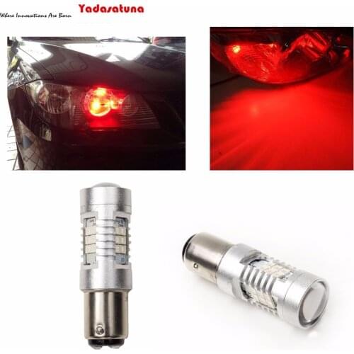 Powerful 21W Red 1157 BAY15D BAZ15d 566 P21/4W 566 7225 LED Bulbs For car Brake Backup Tail Stop Lights Turn Signal White 6000K