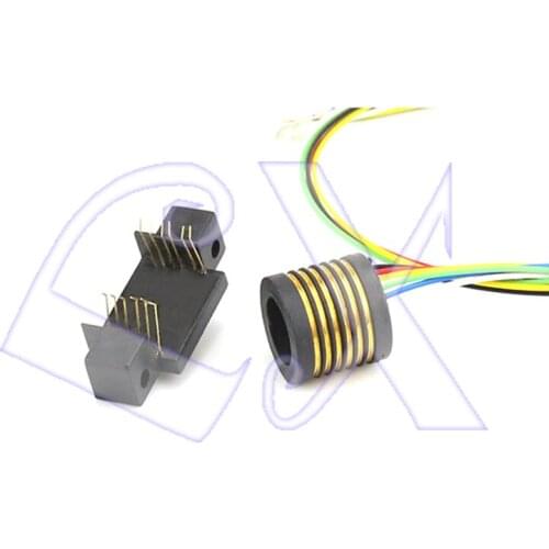 MSP106 6 way 2A per way Split through hole conductive slip ring UAV gimbal slip ring Rotating conductive ring