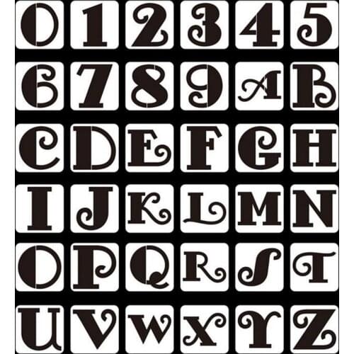Alphabet and Number Stencils Card Set, Plastic Letter Stencils for Painting Learning DIY Craft Decoration, 4 inches