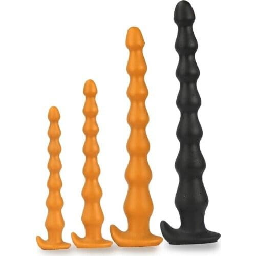 Super Long Silicone Anal Beads Big Butt Plug Anus Dilator Expansion Stimulator Prostate Massage Adult Sex Toys For Woman Men Gay