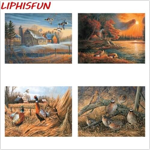 Full drill 5D Diamond embroidery animal crystal diamond unfinished decorative diamond painting cross stitch wild duck picture