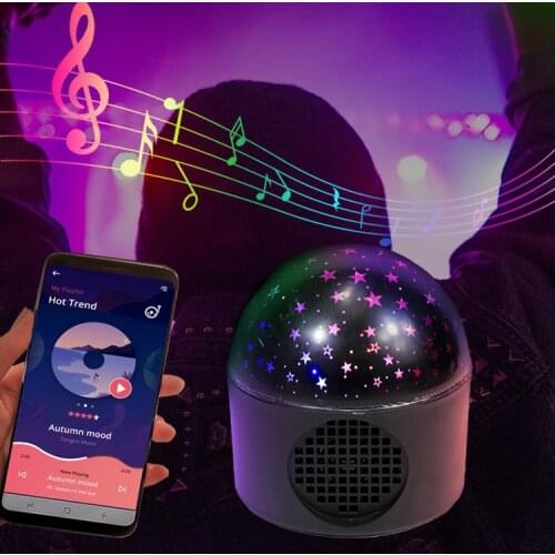 Colorful LED Star Light Projector Rotating Ocean Wave Night Lights Bluetooth Music USB Nebula Starry Galaxy Christmas Lights
