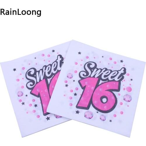 [RainLoong] Happy Birthday Napkin For Party Tissue Napkin Decoration Decor Serviettes 33x33cm 1 pack (20pcs/pack)