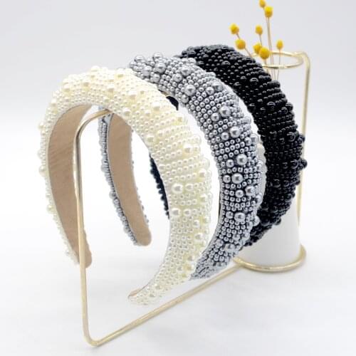 Crystal Beaded Hair Hoop Elegant Women Headband Adjustable Hair Band Fashion Handmade Hair Accessories for Girls