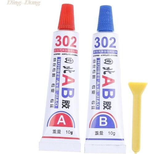 2PCS Super Strong Epoxy Clear Glue Adhesive Resin Immediate Glue AB Cyanoacrylate Liquid for Metal Glass Wood Repair Tool