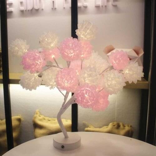 Led lamp Rose Flower Tree Shape USB Port and Battery Powered Decorative LED Table Lights Parties,Xmas,Wedding