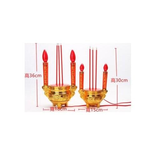 LED electronic incense burner Candle lamp for Buddha insertion TV Guanyin Goddess of Wealth Changming lamp incense burner