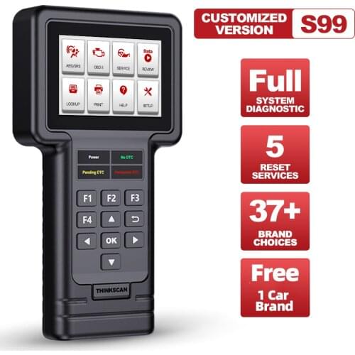 THINKCAR ThinkScan S99 OBD2 Code Reader Scanner Car DIY Oil/Brake/SAS/ETS/DPF Reset EOBD Free Update Car Auto Diagnostic Tool