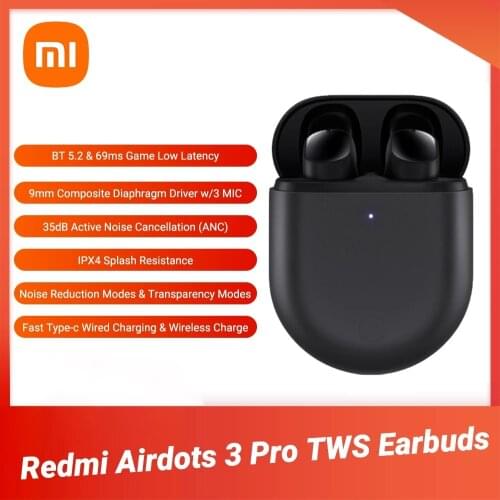 Xiaomi Redmi Airdots 3 Pro 35dB intelligent noise reduction Wireless charging Adaptive noise reduction 69ms low latency