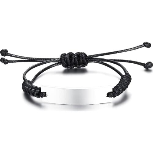 Gold steel knot simple curved brand hand rope men and women stainless steel bracelet blank card B00409