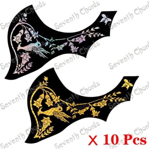 10 Pcs 40 " 41 " Acoustic Guitar Pickguard Pick Guard Anti-scratch Plate With Hummingbird Flower Decorative pattern