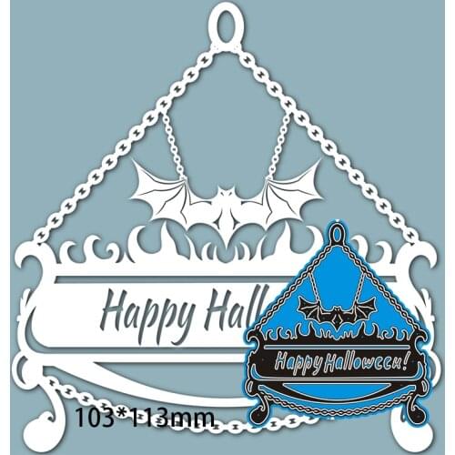 103*113mm Happy Halloween New Cutting DIES Stencil DIY Scrapbook Embossing Card Craft Template Paper Photo Album
