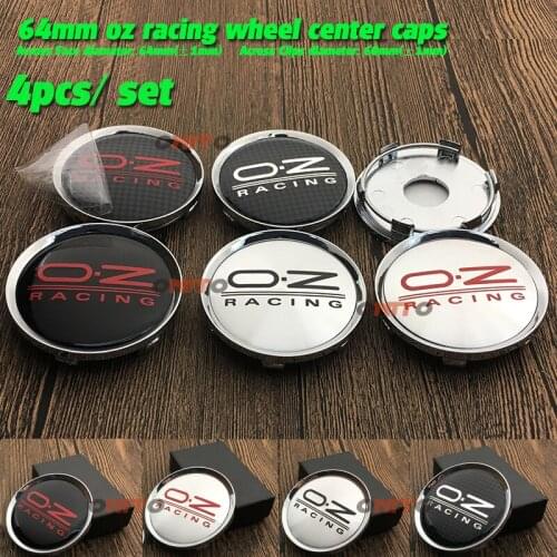 4pcs 64mm for OZ Racing Car Badge Emblem Car Wheel Center Cover Cap Hub Rim for Octavia A5 Fabia Superb Car Styling O.z Stickers