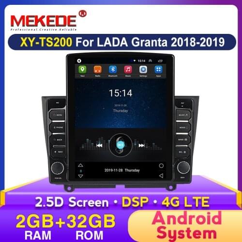 MEKEDE 2.5D Screen 4G WIFI Car Radio video Multimedia Player For LADA Granta Cross 2018 - 2019 Android 2G+32G SWC DVR