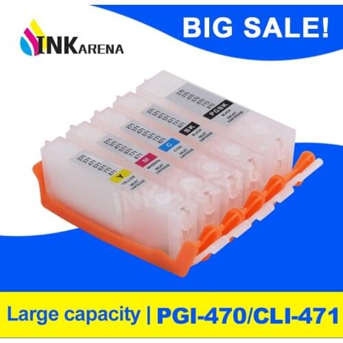 INKARENA PGI-470 CLI-471 Refill Ink Cartridges For Canon PGI470 CLI471 XL PIXMA MG5740 MG6840 MG7740 TS5040 TS6040 TS8040 TS9040