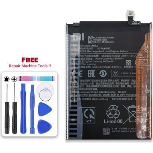 KiKiss Xiaomi Redmi Note 9 4G Phone Batteries