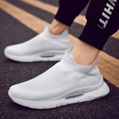 Men Sneakers 2021 New Comfy Breathable Anti-Odor Male Running Shoes Summer Non-slip Wear Resitant Elastic Force Man Mesh Shoes