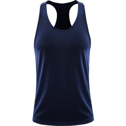 Men Vest oose Casual Sleeveless Quick-drying Breathable Bottoming Round Collar Sports Solid Color Vest