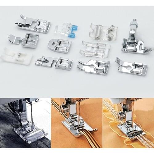 One Set Domestic Sewing Machine Accessories Presser Foot Feet Kit Set Hem Foot Spare Parts For Brother Singer Janome