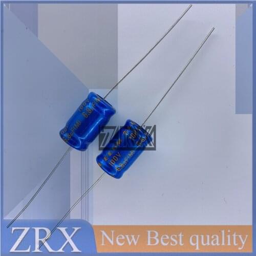 5Pcs/Lot New Original 100v6.8uf 6.8uf100v 10*17 Stepless Axial Capacitor Frequency Dividing Horizontal Treble Capacitor