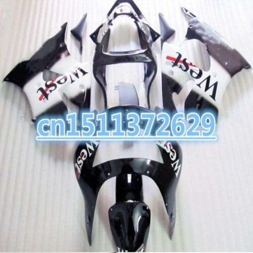 For KAWASAKI NINJA ZX-6R 94-97 636 Black west S5210 ZX6R 1994 1995 1996 1997 ZX636 ZX 6R 94 95 96 97 Black white Fairing