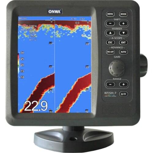 ONWA KFish-7 Marine 7" Color TFT LCD Fishfinder, With Dual Frequency